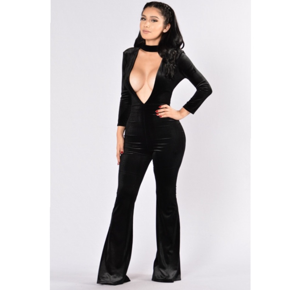 Fashion nova velvet jumpsuit